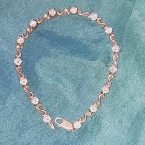 Sterling Silver Diamond Vintage Bracelet